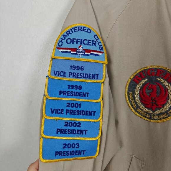 Vtg Bomber Jacket Society Aircraft Demolishers Ruger Confederate Air Force - Picture 4 of 13